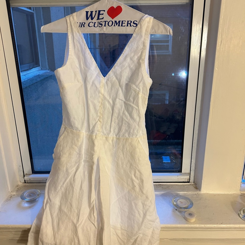 GAP White linen dress size 2